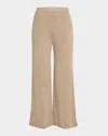 Majestic Wide-leg Stretch Linen Lounge Pants In Brown