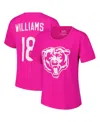 Majestic Women's Caleb Williams Pink Chicago Bears Name Number T-shirt In Pink