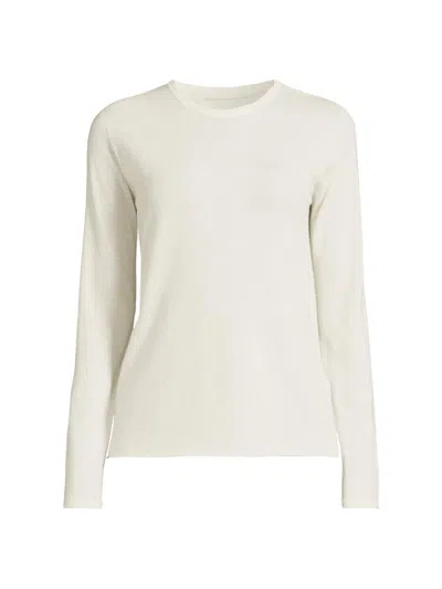 Majestic Women's Cashmere Crewneck Sweater In White