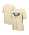 Majestic Women's Cream Indiana Pacers Oversized T-shirt In Neutral