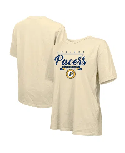 Majestic Women's Cream Indiana Pacers Oversized T-shirt In White