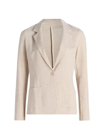 Majestic Women's French Terry Blazer In Neutral