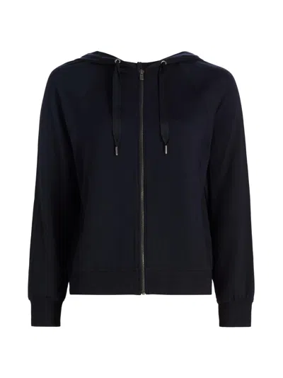 Majestic Women's French Terry Zip-front Hoodie In Blue