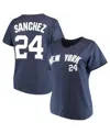 Majestic Women's Gary Sanchez Navy New York Yankees Name Number T-shirt In Blue