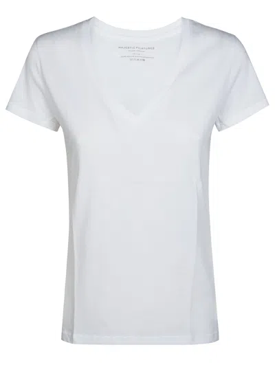 Majestic Women's Julia T-shirt - Short Sleeve In Bianco