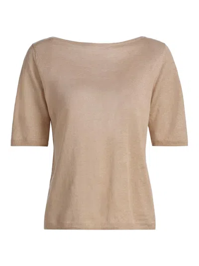 Majestic Women's Knit Boatneck Top In Neutral
