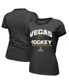 Majestic Women's  Threads Black Vegas Golden Knights 2023 Stanley Cup Champions Ringer Tri-blend T-sh In Black