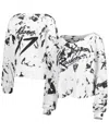 Majestic Women's  Threads Davante Adams White Las Vegas Raiders Off-shoulder Tie-dye Name And Number In White