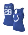 Majestic Women's  Threads Jonathan Taylor Royal Indianapolis Colts Player Name And Number Tri-blend T In Royal