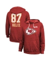 MAJESTIC WOMEN'S MAJESTIC THREADS TRAVIS KELCE RED DISTRESSED KANSAS CITY CHIEFS SUPER BOWL LVIII PLAYER NAME
