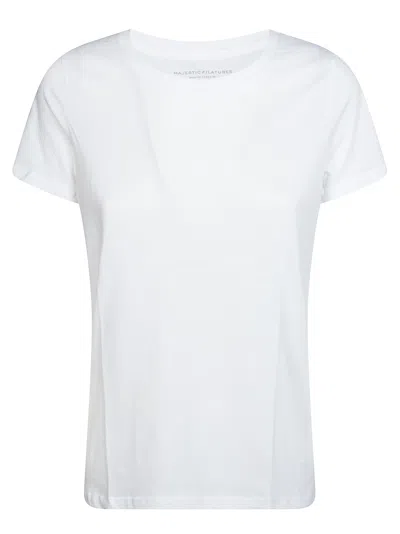 Majestic Women's Mini Short Sleeve T-shirt In Bianco