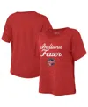 Majestic Women's Red Indiana Fever The Edge Premium Boxy T-shirt In Red