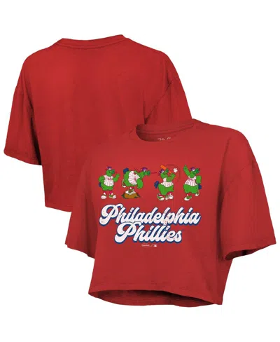 Majestic Threads Red Philadelphia Phillies Boxy Crop T-shirt