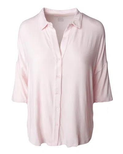 Majestic Three-quarter Sleeve Shirt In Pink