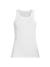 Majestic Women's Rib-knit Cotton-blend Scoopneck Tank Top In White