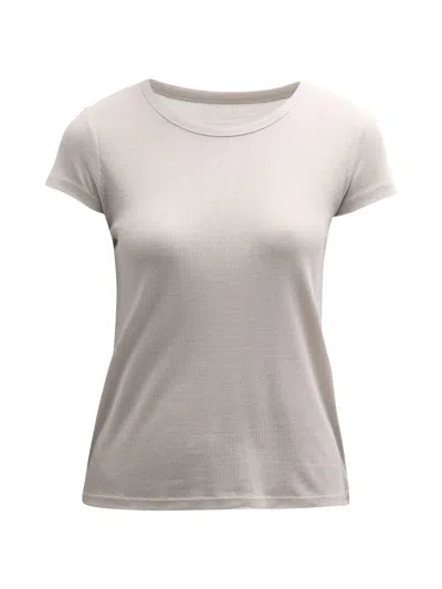 Majestic Women's Ribbed Stretch Cotton T-shirt In Gray