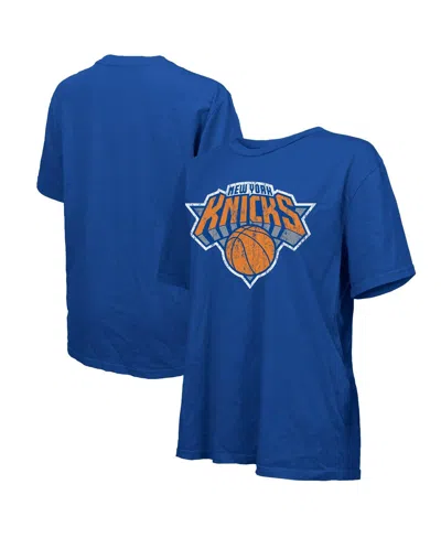 Majestic Women's Royal New York Knicks Oversized T-shirt In Blue