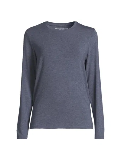 Majestic Women's Soft Touch Crewneck Top In Blue