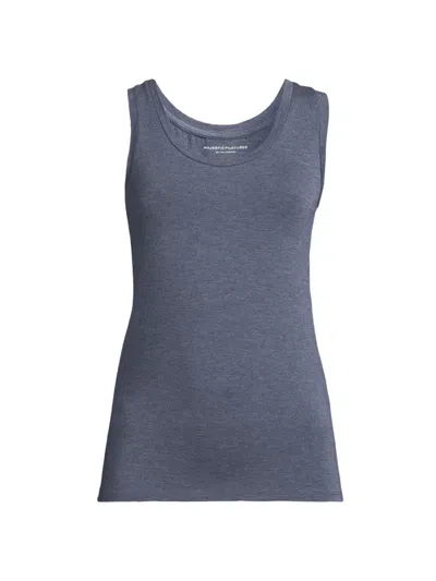 Majestic Women's Soft Touch Scoop-neck Tank In Blue