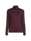 Majestic Women's Soft Touch Turtleneck Top In Purple