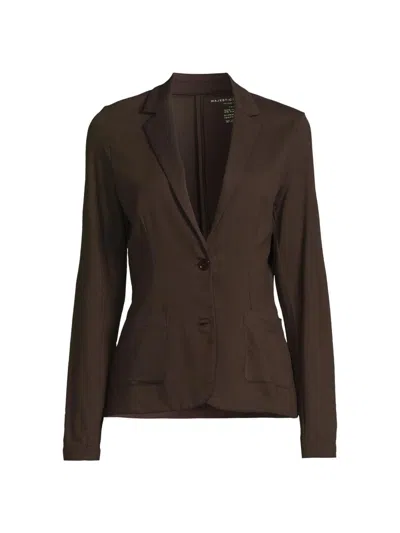 Majestic Women's Soft Touch Two-button Blazer In Brown