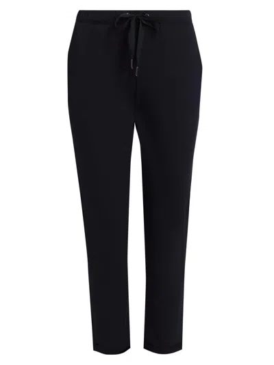 Majestic Women's Stretch French Terry Drawstring Pants In Black