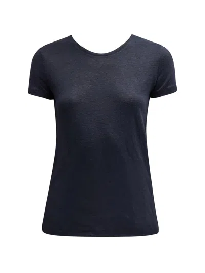 Majestic Women's Stretch-linen T-shirt In Blue