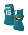 Majestic Women's Trevor Lawrence Teal Jacksonville Jaguars Name Number Tri-blend Tank Top In Teal