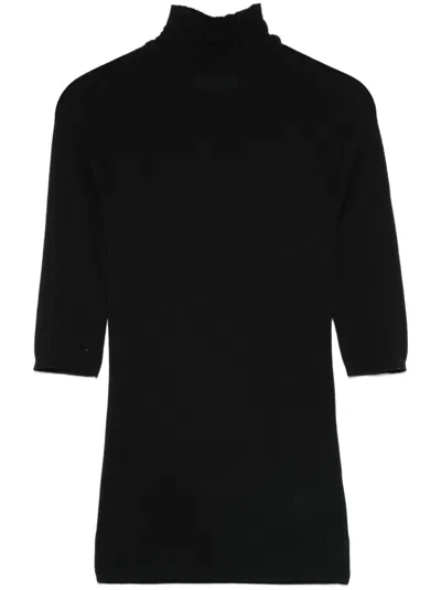 MAJESTIC MAJESTIC WOOL AND SILK BLEND HIGH-NECK SWEATER