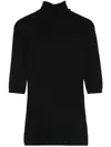 Majestic Filatures Wool And Silk Blend High-neck Sweater In Black