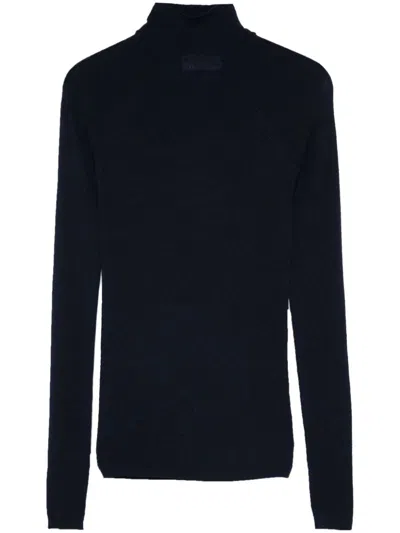 MAJESTIC WOOL AND SILK BLEND HIGH-NECK SWEATER