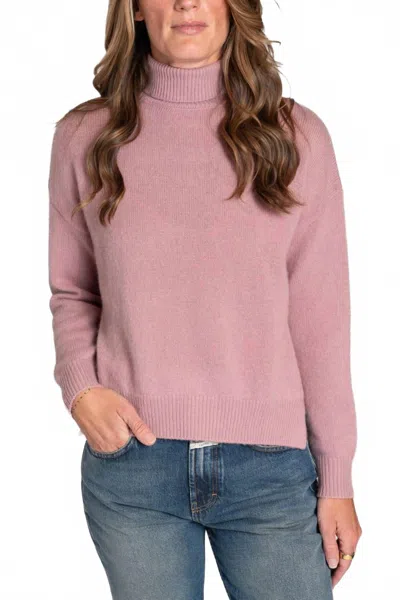 Majestic Wool Turtleneck Sweater In Rosewood In Pink
