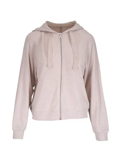 Majestic Zip-up Hoodie In Neutral