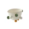 Maji Atelier Gold / Green / Neutrals Cosmos Porcelain Bowl Large, Gold-green Detail