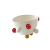 Maji Atelier Gold / Neutrals / Red Cosmos Porcelain Bowl Large, Gold-red Detail