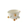 Maji Atelier Neutrals / Gold Cosmos Porcelain Bowl Large, Gold Detail In Gold