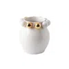Maji Atelier Neutrals / Gold Cosmos Porcelain Vase, Gold Detail In Gold