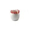 Maji Atelier Neutrals / Gold / Red Cosmos Porcelain Vase, Gold-red Detail In White