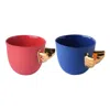 Maji Atelier Red / Blue / Gold Volans Winged Porcelain Cup Set Of Two – Red & Dark Blue In Multi