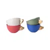 Maji Atelier Volans Winged Porcelain Cup Set Of Four – Mixed Colours, Small Size In Multi