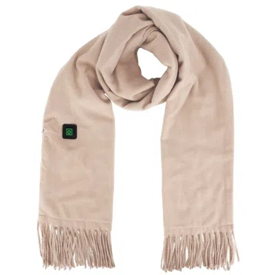 Majji Electric Heated Winter Scarf Usb Heating Neck Wrap Unisex Heated Neck Shawl Soft Warm Scarves 3 Heat In Beige