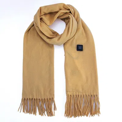 Majji Electric Heated Winter Scarf Usb Heating Neck Wrap Unisex Heated Neck Shawl Soft Warm Scarves 3 Heat In Gold