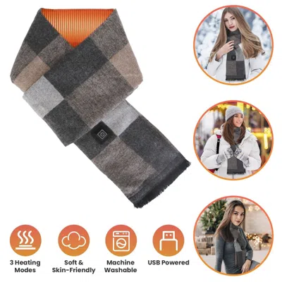 Majji Heated Scarf Usb Powered - 3 Heat Settings (low/medium/high), Soft Skin-friendly, Washable, Stylish  In Multi