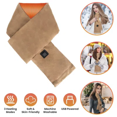 Majji Heated Scarf Usb Powered - 3 Heat Settings (low/medium/high), Soft Skin-friendly, Washable, Stylish  In Pink