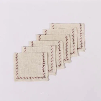 Majka Holiday Vine Cocktail Napkins In Neutral