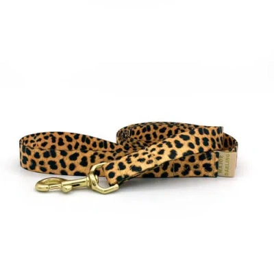 Major Darling Leopard Print Dog Leash In Leopard - Xs