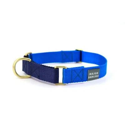 Major Darling Martingale Dog Collar In Cobalt + Navy