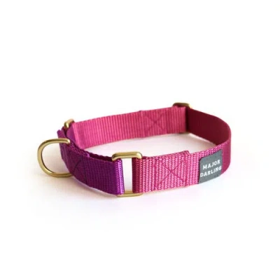 Major Darling Martingale Dog Collar In Rose + Grape