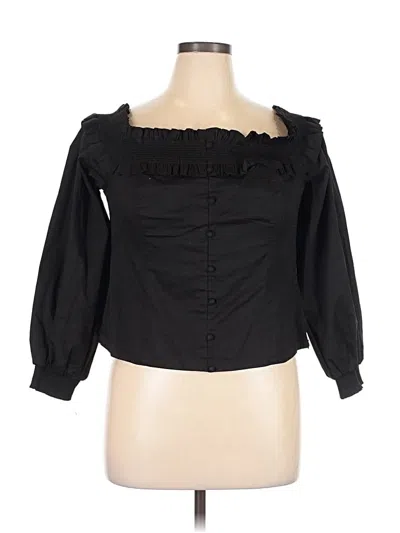 Pre-owned Majorelle 3/4 Sleeve Blouse In Black