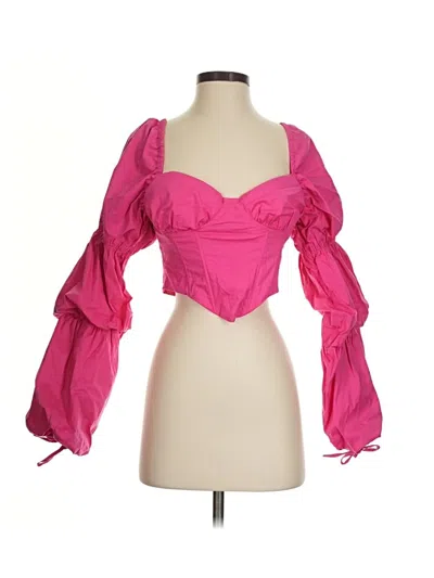 Pre-owned Majorelle 3/4 Sleeve Blouse In Pink